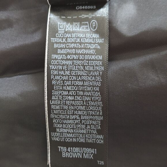 Per Una M&S Midi Brown Mix Print Skirt Women's Size UK  8 US 4 - Picture 7 of 7